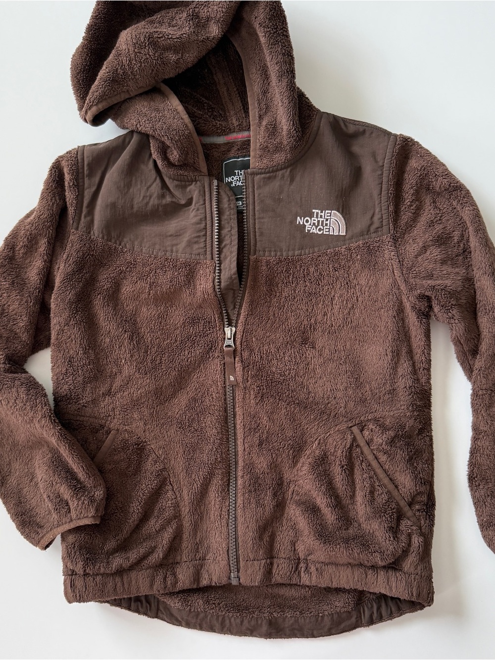 The North Face Kids Brown Hooded Fleece Jacket